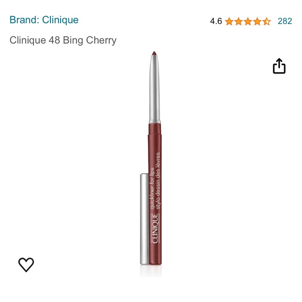 NIB : CliniqueQuickliner for lips - 48 Bing Cherry 0.3g